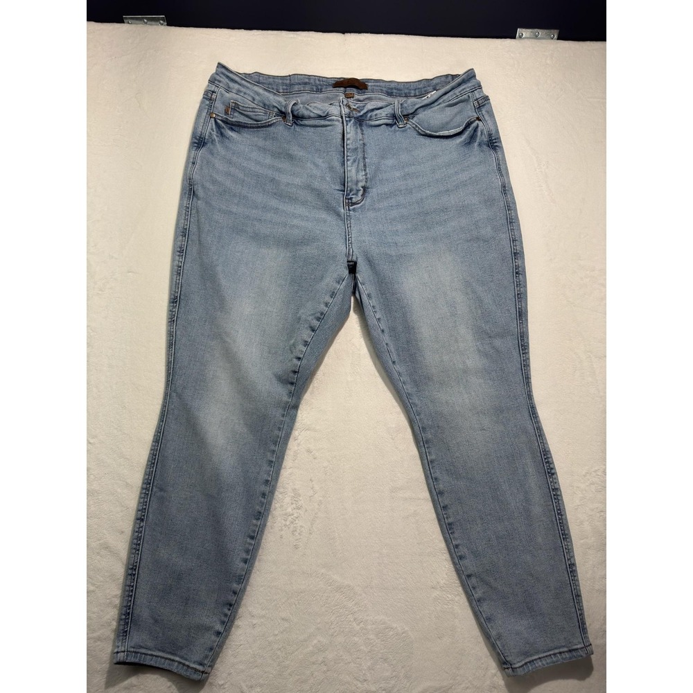 Judy Blue Jeans Womens 22W Light Wash Blue High Rise Skinny Denim Plus Size